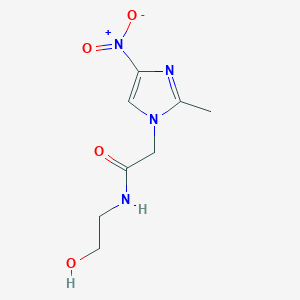 molecular formula C8H12N4O4 B4291112 N-(2-hydroxyethyl)-2-(2-methyl-4-nitro-1H-imidazol-1-yl)acetamide 