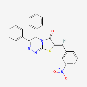 7-(3-nitrobenzylidene)-3,4-diphenyl-4H-[1,3]thiazolo[2,3-c][1,2,4]triazin-6(7H)-one