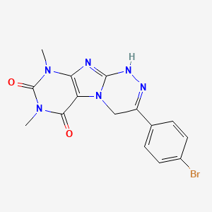 molecular formula C15H13BrN6O2 B4291122 3-(4-bromophenyl)-7,9-dimethyl-1,4-dihydro[1,2,4]triazino[3,4-f]purine-6,8(7H,9H)-dione 