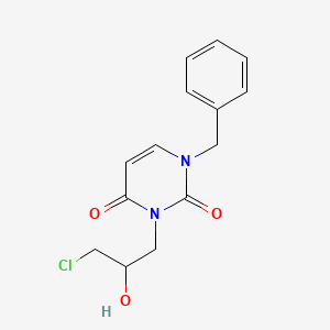 molecular formula C14H15ClN2O3 B4291145 1-benzyl-3-(3-chloro-2-hydroxypropyl)pyrimidine-2,4(1H,3H)-dione 