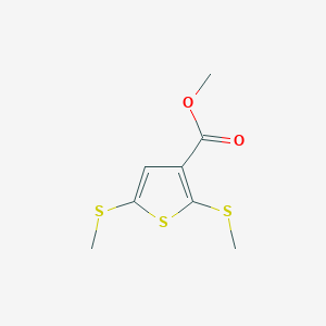 molecular formula C8H10O2S3 B429115 Methyl2,5-bis(methylthio)-3-thiophenecarboxylate 