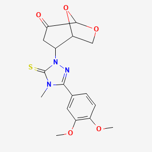 2-[3-(3,4-dimethoxyphenyl)-4-methyl-5-thioxo-4,5-dihydro-1H-1,2,4-triazol-1-yl]-6,8-dioxabicyclo[3.2.1]octan-4-one