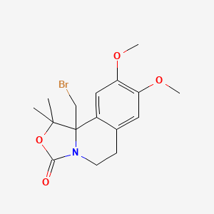 10b-(bromomethyl)-8,9-dimethoxy-1,1-dimethyl-1,5,6,10b-tetrahydro[1,3]oxazolo[4,3-a]isoquinolin-3-one
