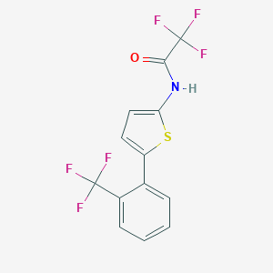 molecular formula C13H7F6NOS B429117 2,2,2-trifluoro-N-{5-[2-(trifluoromethyl)phenyl]-2-thienyl}acetamide 