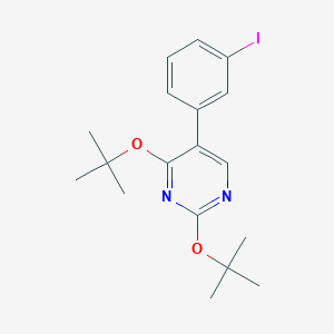 molecular formula C18H23IN2O2 B429118 2,4-Ditert-butoxy-5-(3-iodophenyl)pyrimidine 