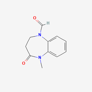 molecular formula C11H12N2O2 B4291183 5-methyl-4-oxo-2,3,4,5-tetrahydro-1H-1,5-benzodiazepine-1-carbaldehyde 
