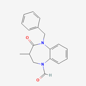 molecular formula C18H18N2O2 B4291199 5-benzyl-3-methyl-4-oxo-2,3,4,5-tetrahydro-1H-1,5-benzodiazepine-1-carbaldehyde 