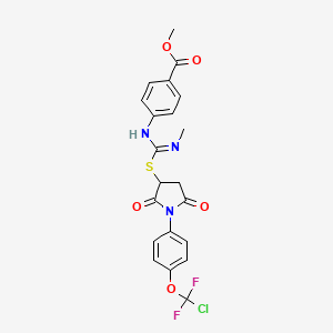 methyl 4-{[[(1-{4-[chloro(difluoro)methoxy]phenyl}-2,5-dioxopyrrolidin-3-yl)thio](methylimino)methyl]amino}benzoate