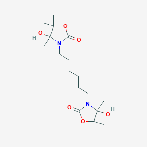 molecular formula C18H32N2O6 B4291249 3,3'-hexane-1,6-diylbis(4-hydroxy-4,5,5-trimethyl-1,3-oxazolidin-2-one) 