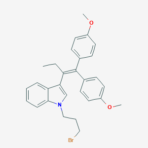 molecular formula C29H30BrNO2 B429125 1-(3-bromopropyl)-3-[1-ethyl-2,2-bis(4-methoxyphenyl)vinyl]-1H-indole 