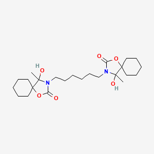 molecular formula C24H40N2O6 B4291257 3,3'-hexane-1,6-diylbis(4-hydroxy-4-methyl-1-oxa-3-azaspiro[4.5]decan-2-one) 