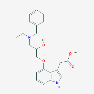 molecular formula C24H30N2O4 B429127 methyl 2-[4-[3-[benzyl(propan-2-yl)amino]-2-hydroxypropoxy]-1H-indol-3-yl]acetate 