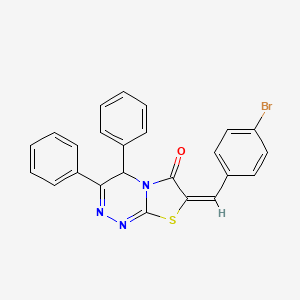 molecular formula C24H16BrN3OS B4291276 7-(4-bromobenzylidene)-3,4-diphenyl-4H-[1,3]thiazolo[2,3-c][1,2,4]triazin-6(7H)-one 