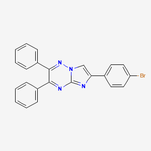 molecular formula C23H15BrN4 B4291279 6-(4-bromophenyl)-2,3-diphenylimidazo[1,2-b][1,2,4]triazine 