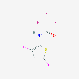 molecular formula C6H2F3I2NOS B429131 N-(3,5-diiodo-2-thienyl)-2,2,2-trifluoroacetamide 