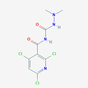 molecular formula C9H9Cl3N4O2 B4291312 2,4,6-trichloro-N-[(2,2-dimethylhydrazino)carbonyl]nicotinamide 