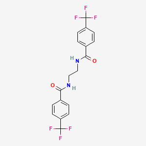 molecular formula C18H14F6N2O2 B4291333 N,N'-ethane-1,2-diylbis[4-(trifluoromethyl)benzamide] 