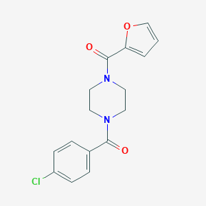molecular formula C16H15ClN2O3 B429134 1-(4-Chlorobenzoyl)-4-(2-furoyl)piperazine CAS No. 304878-52-2