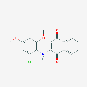 molecular formula C18H14ClNO4 B429138 2-(2-Chloro-4,6-dimethoxyanilino)naphthoquinone CAS No. 98031-78-8