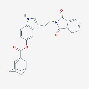 3-[2-(1,3-dioxo-1,3-dihydro-2H-isoindol-2-yl)ethyl]-1H-indol-5-yl 1-adamantanecarboxylate