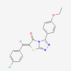 molecular formula C19H14ClN3O2S B4291417 6-(4-chlorobenzylidene)-3-(4-ethoxyphenyl)[1,3]thiazolo[2,3-c][1,2,4]triazol-5(6H)-one 