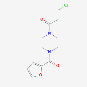 molecular formula C12H15ClN2O3 B429142 1-(3-Chloropropanoyl)-4-(2-furoyl)piperazine CAS No. 353276-35-4
