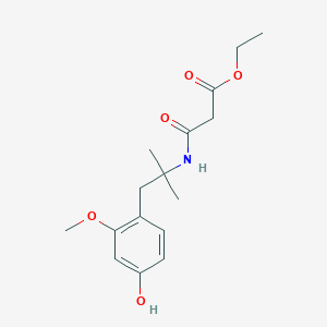 molecular formula C16H23NO5 B4291432 ethyl 3-{[2-(4-hydroxy-2-methoxyphenyl)-1,1-dimethylethyl]amino}-3-oxopropanoate 