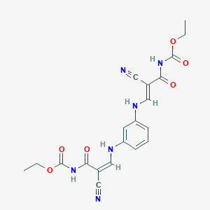 Ethyl 2-cyano-3-[3-({2-cyano-3-[(ethoxycarbonyl)amino]-3-oxo-1-propenyl}amino)anilino]acryloylcarbamate
