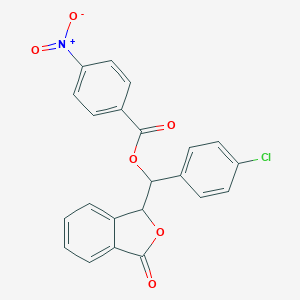 molecular formula C22H14ClNO6 B429146 (4-Chlorophenyl)(3-oxo-1,3-dihydro-2-benzofuran-1-yl)methyl 4-nitrobenzoate 