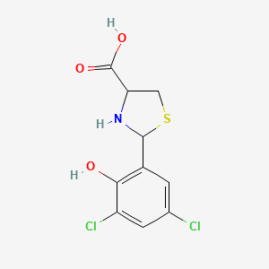 molecular formula C10H9Cl2NO3S B4291461 2-(3,5-dichloro-2-hydroxyphenyl)-1,3-thiazolidine-4-carboxylic acid 