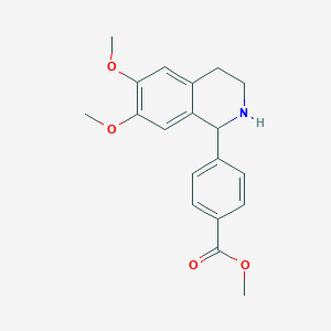 molecular formula C19H21NO4 B4291464 methyl 4-(6,7-dimethoxy-1,2,3,4-tetrahydroisoquinolin-1-yl)benzoate 