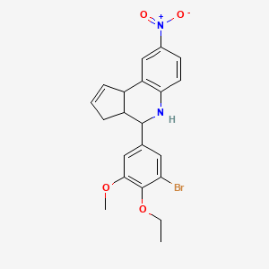 molecular formula C21H21BrN2O4 B4291506 4-(3-bromo-4-ethoxy-5-methoxyphenyl)-8-nitro-3a,4,5,9b-tetrahydro-3H-cyclopenta[c]quinoline 