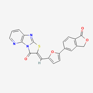 molecular formula C21H11N3O4S B4291514 2-{[5-(1-oxo-1,3-dihydro-2-benzofuran-5-yl)-2-furyl]methylene}[1,3]thiazolo[2',3':2,3]imidazo[4,5-b]pyridin-3(2H)-one 