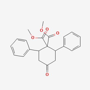 molecular formula C22H22O5 B4291593 dimethyl 4-oxo-2,6-diphenylcyclohexane-1,1-dicarboxylate 
