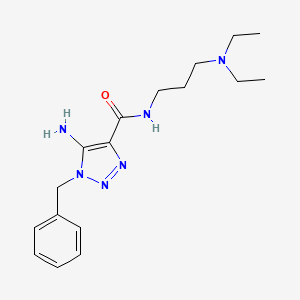 molecular formula C17H26N6O B4291596 5-amino-1-benzyl-N-[3-(diethylamino)propyl]-1H-1,2,3-triazole-4-carboxamide 