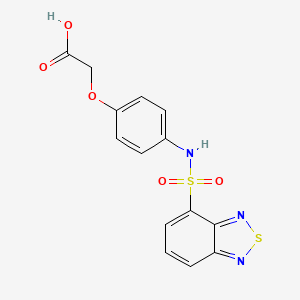 molecular formula C14H11N3O5S2 B4291617 {4-[(2,1,3-benzothiadiazol-4-ylsulfonyl)amino]phenoxy}acetic acid 