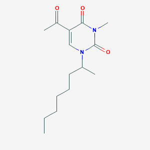 molecular formula C15H24N2O3 B429163 5-acetyl-3-methyl-1-(1-methylheptyl)-2,4(1H,3H)-pyrimidinedione 