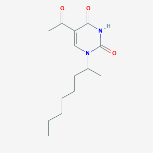 molecular formula C14H22N2O3 B429164 5-acetyl-1-(1-methylheptyl)-2,4(1H,3H)-pyrimidinedione 