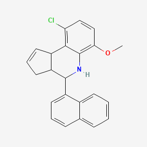 molecular formula C23H20ClNO B4291642 9-chloro-6-methoxy-4-(1-naphthyl)-3a,4,5,9b-tetrahydro-3H-cyclopenta[c]quinoline 