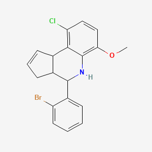 molecular formula C19H17BrClNO B4291649 4-(2-bromophenyl)-9-chloro-6-methoxy-3a,4,5,9b-tetrahydro-3H-cyclopenta[c]quinoline 