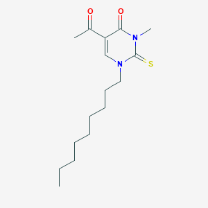 molecular formula C16H26N2O2S B429167 5-acetyl-3-methyl-1-nonyl-2-thioxo-2,3-dihydro-4(1H)-pyrimidinone 