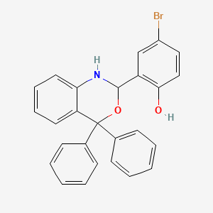 molecular formula C26H20BrNO2 B4291673 4-bromo-2-(4,4-diphenyl-1,4-dihydro-2H-3,1-benzoxazin-2-yl)phenol 