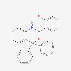 molecular formula C27H23NO2 B4291677 2-(2-methoxyphenyl)-4,4-diphenyl-1,4-dihydro-2H-3,1-benzoxazine 