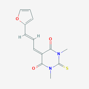 5-[(2E)-3-(furan-2-yl)prop-2-en-1-ylidene]-1,3-dimethyl-2-thioxodihydropyrimidine-4,6(1H,5H)-dione