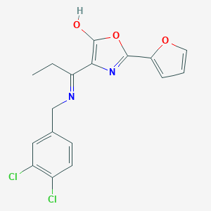 4-[1-[(3,4-Dichlorophenyl)methylamino]propylidene]-2-(2-furanyl)-5-oxazolone