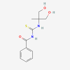 molecular formula C12H16N2O3S B4291758 N-({[2-hydroxy-1-(hydroxymethyl)-1-methylethyl]amino}carbonothioyl)benzamide 