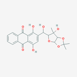 molecular formula C23H22O9 B429176 1,4-Dihydroxy-2-[hydroxy(6-hydroxy-2,2,6-trimethyltetrahydrofuro[2,3-d][1,3]dioxol-5-yl)methyl]anthra-9,10-quinone 