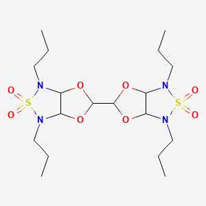 molecular formula C18H34N4O8S2 B4291763 1,1',3,3'-tetrapropyloctahydro-5H,5'H-5,5'-bi[1,3]dioxolo[4,5-c][1,2,5]thiadiazole 2,2,2',2'-tetraoxide 