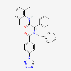 N-benzyl-N-{2-[(2,6-dimethylphenyl)amino]-2-oxo-1-phenylethyl}-4-(1H-tetrazol-1-yl)benzamide