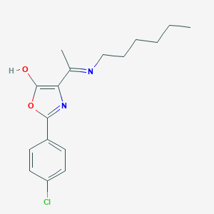 molecular formula C17H21ClN2O2 B429185 2-(4-chlorophenyl)-4-[1-(hexylamino)ethylidene]-1,3-oxazol-5(4H)-one 